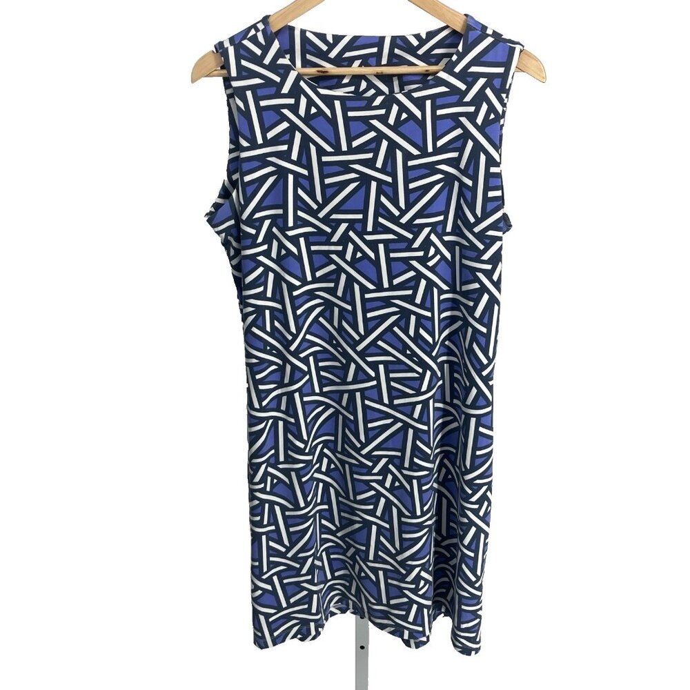 Mahi Gold Womens Sleeveless Ryder Dress Sz XL Blue Lightweight Travel Vacation